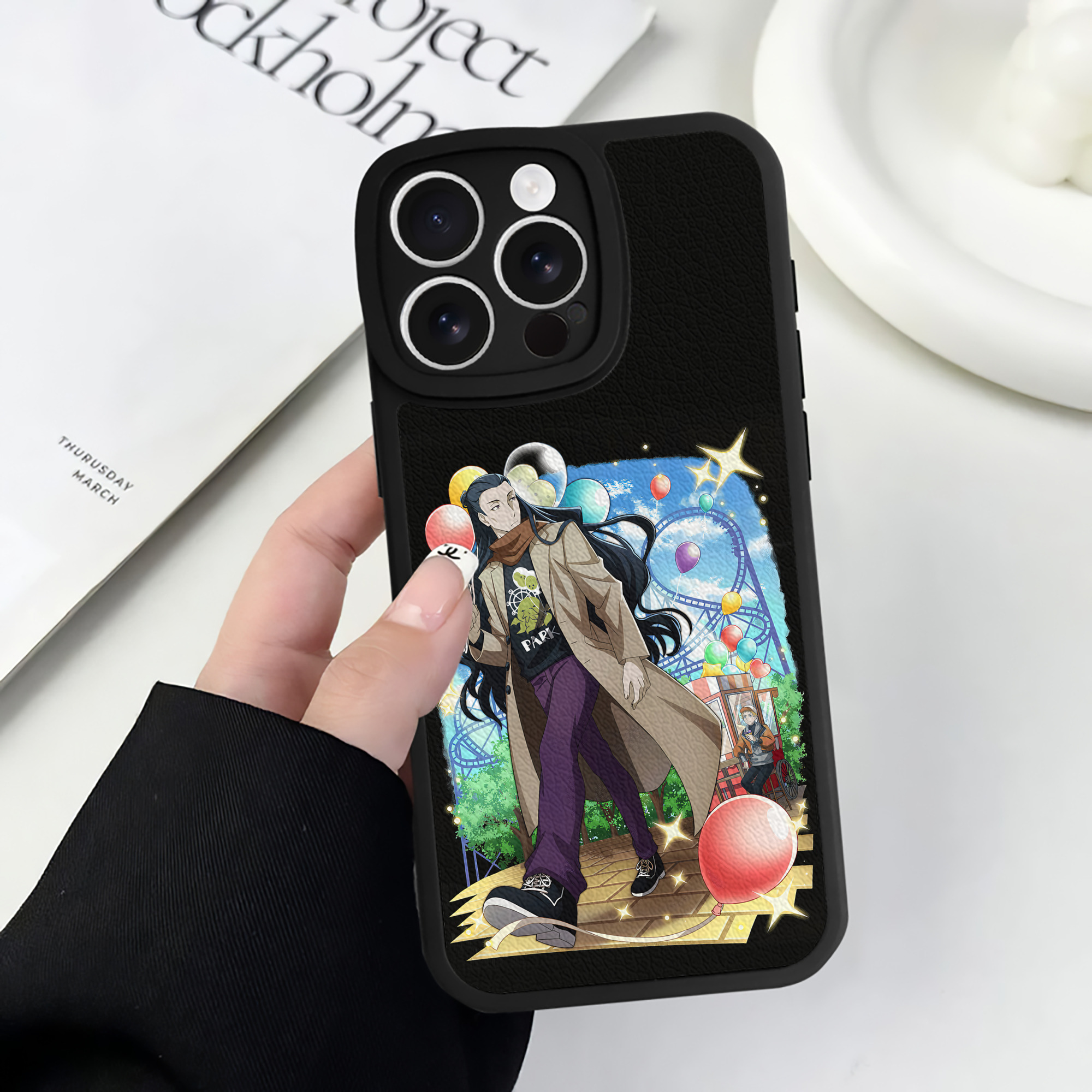 （画像用） 文豪ストレイドッグス Bungo Stray Dogs 【iPhone 16シリーズ対応】シリコンスマホケース（レザー調） 材質：シリコン